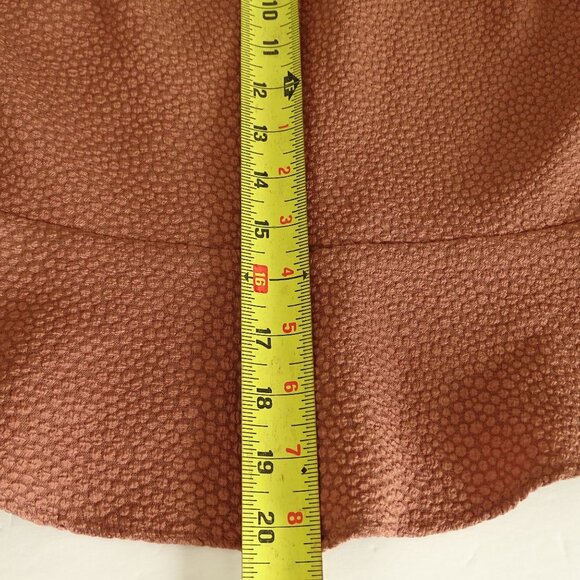 Express Mauve Textured V-Neck Sleeveless Peplum Top Women Size L Zip Closure - Picture 12 of 12